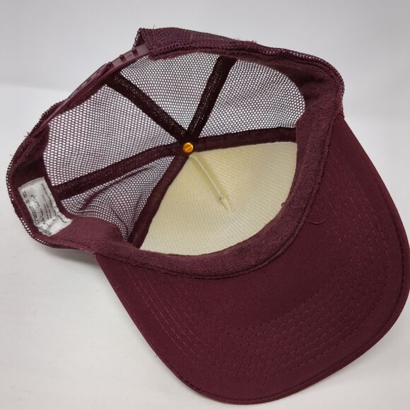 Lake Vibes Snapback Trucker Hat Red One Size Adjustable Mesh Back Rope - Picture 7 of 9